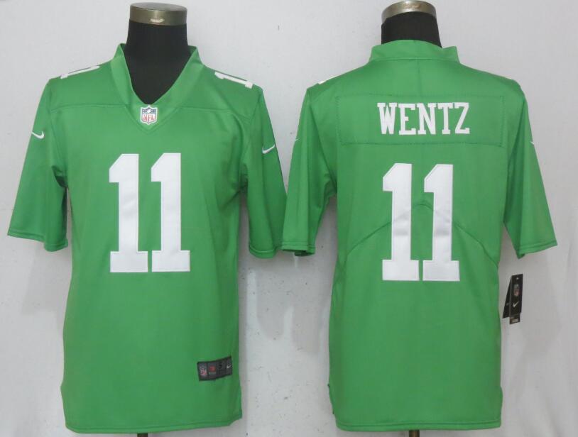 Men Philadelphia Eagles #11 Wentz Wentz Green Vapor Untouchable Nike Limited NFL Jerseys->philadelphia eagles->NFL Jersey